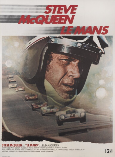 View full screen - View 1 of Lot 166. Le Mans (1971), poster, French.