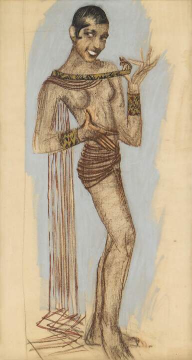 View full screen - View 1 of Lot 185. Study of Josephine Baker.