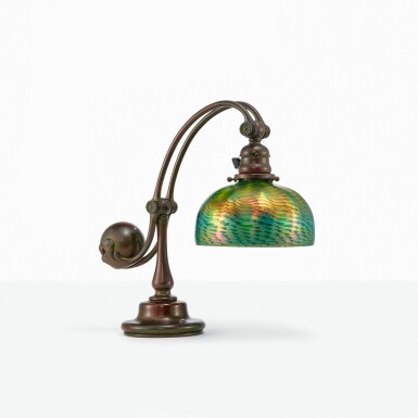 View full screen - View 1 of Lot 41. TIFFANY STUDIOS | COUNTER-BALANCE TABLE LAMP.