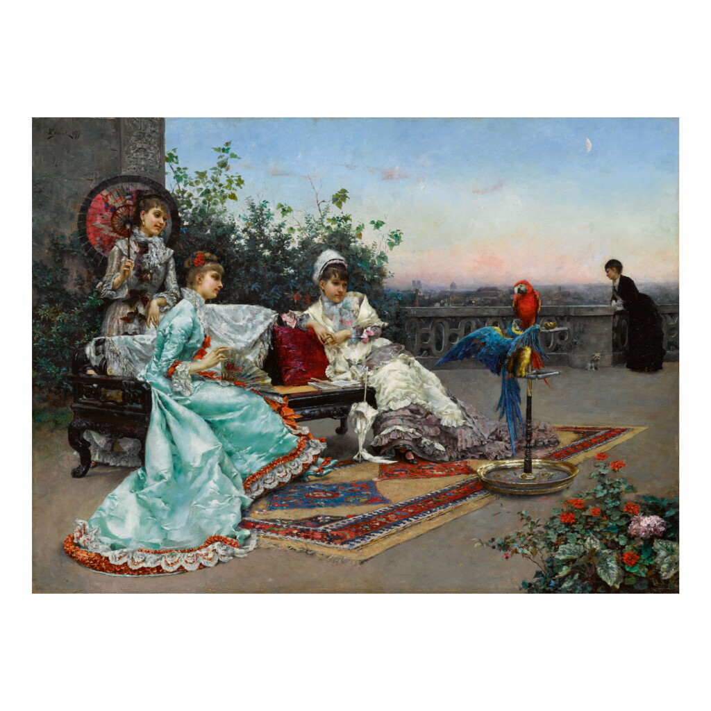 View full screen - View 1 of Lot 413. JULIUS LEBLANC STEWART | TWILIGHT ON THE TERRACE, PARIS.