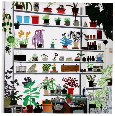 View full screen - View 1 of Lot 60. JONAS WOOD | LARGE SHELF STILL LIFE.