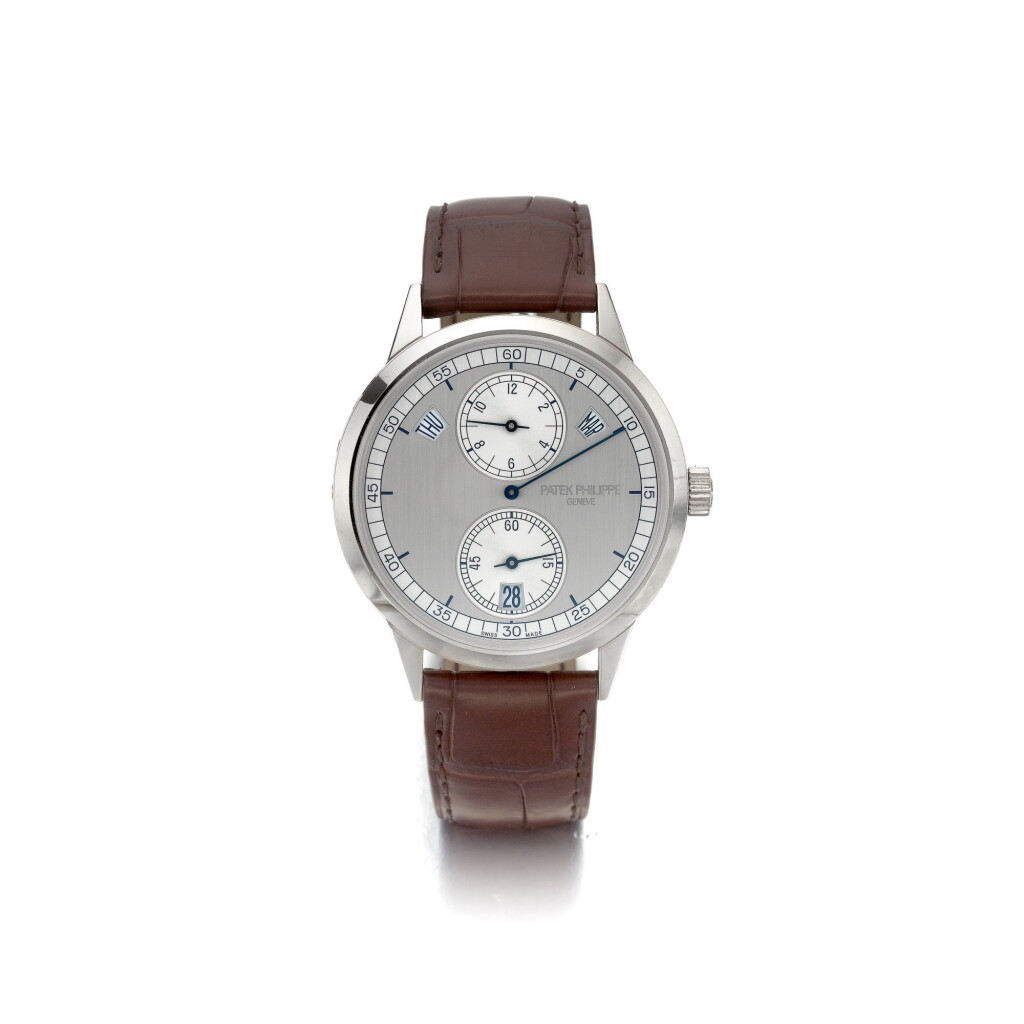 View full screen - View 1 of Lot 962. PATEK PHILIPPE | REF 5235G, A WHITE GOLD AUTOMATIC ANNUAL CALENDAR WRISTWATCH WITH REGULATOR DIAL CIRCA 2017 | 百達翡麗 | 型號白金自動上鏈年曆腕錶,年份約2017.