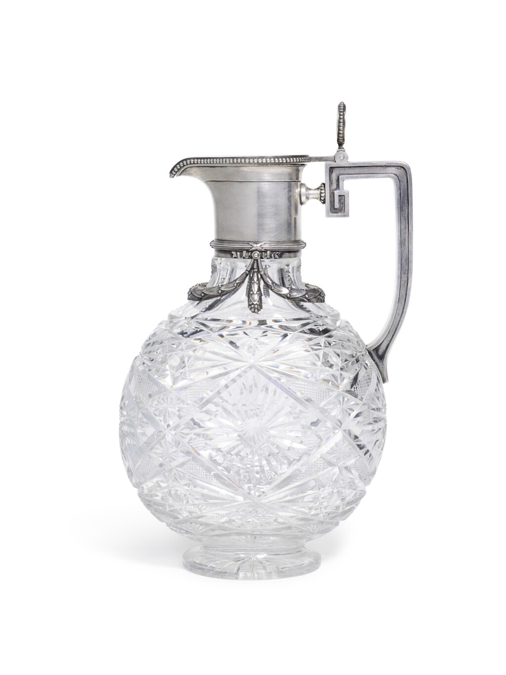 View full screen - View 1 of Lot 91. A FABERGÉ SILVER-MOUNTED CUT-GLASS DECANTER, MOSCOW, 1908-1917.