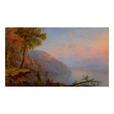 View full screen - View 1 of Lot 38. RÉGIS FRANÇOIS GIGNOUX | ON THE UPPER HUDSON.