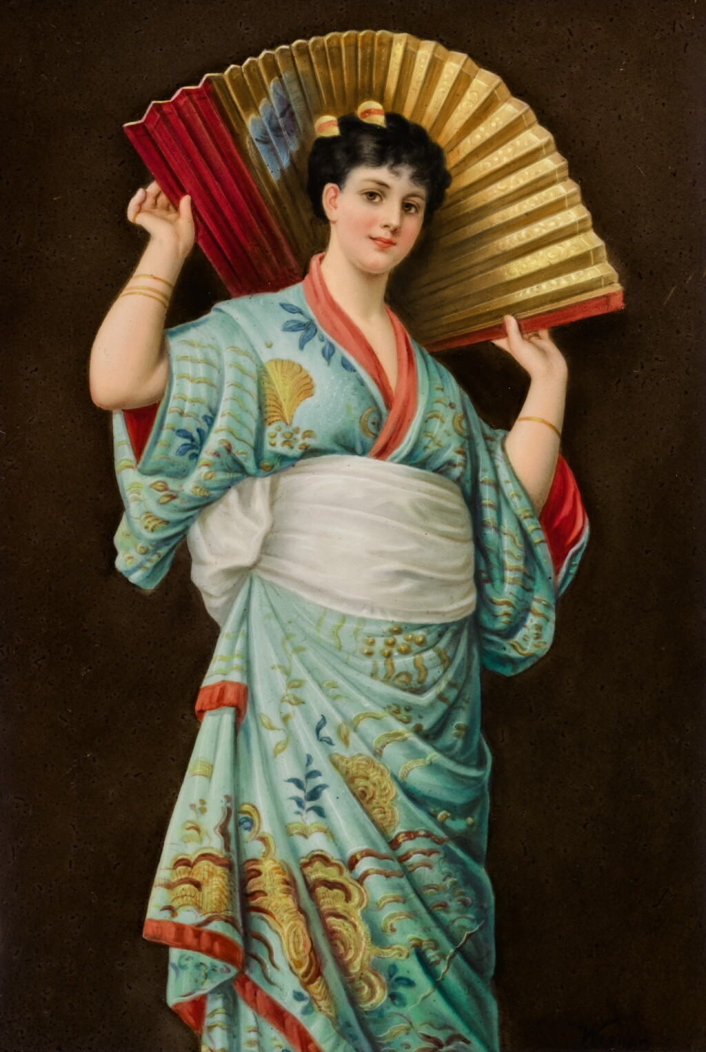 View full screen - View 1 of Lot 120. A BERLIN (K.P.M.) PORCELAIN RECTANGULAR PLAQUE, CIRCA 1900.