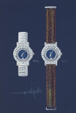 An original prototype design of a bracelet watch and wristwatch with accompanying NFT, Circa 1990