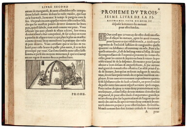 View full screen - View 1 of Lot 110. Biringucci, La pyrotechnie, Paris, 1556, later half calf, Acheson copy.