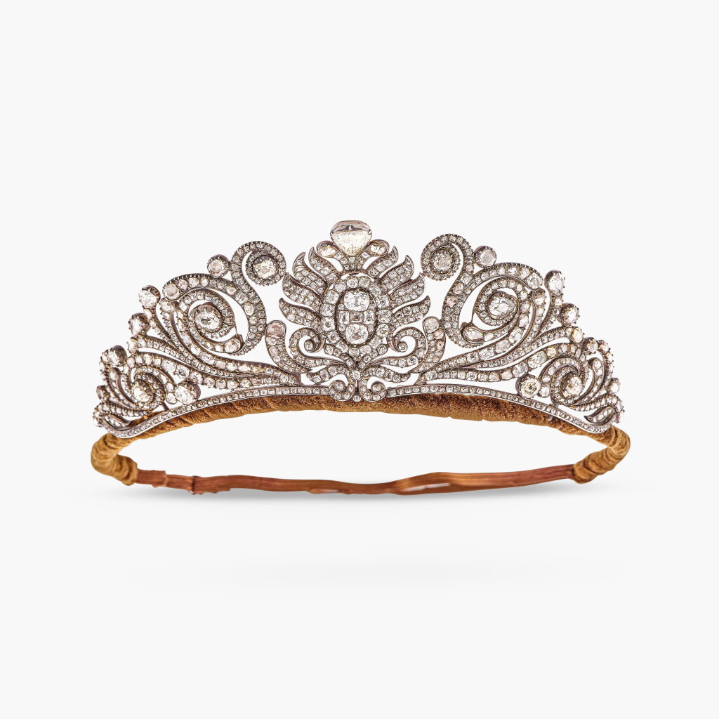 View full screen - View 1 of Lot 1804. Diamond Tiara, Circa 1800 | 鑽石 冠冕, 年份約1800.