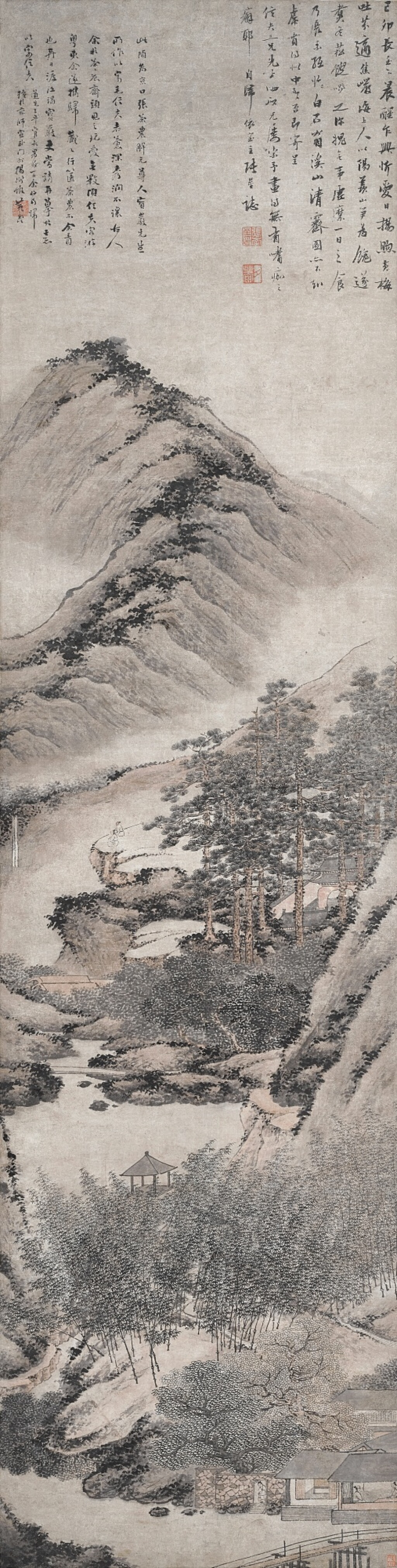 View full screen - View 1 of Lot 3115. 張崟 溪山清霽 | Zhang Yin, Hermitage in Lush Mountains.