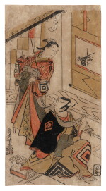 Torii Kiyotada (active circa 1720-1750) | The actors Ichikawa Danjuro and Sanogawa Ichimatsu in the roles of Soga no Goro and Oiso no Tora | Edo period, 18th century