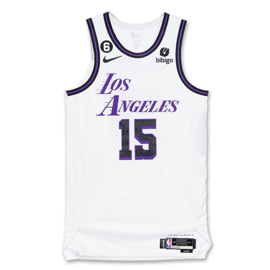 View full screen - View 1 of Lot 164. Austin Reaves 'Christmas Game Debut' Los Angeles Lakers 2022-2023 Game Worn City Edition Jersey | Christmas Game Debut.