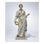 A WEDGWOOD PEARLWARE LARGE FIGURE OF CERES EARLY 19TH CENTURY