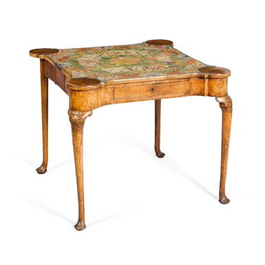 View full screen - View 1 of Lot 80. A George I walnut concertina-action card table, circa 1725.