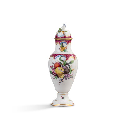 View full screen - View 1 of Lot 774. A Höchst porcelain baluster vase and cover, circa 1770.