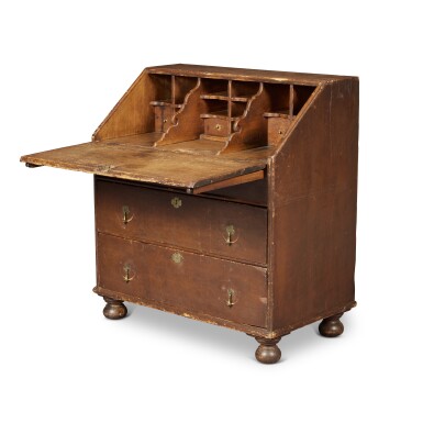 View full screen - View 1 of Lot 307. A William and Mary Slant-Front Desk, New England, circa 1730.