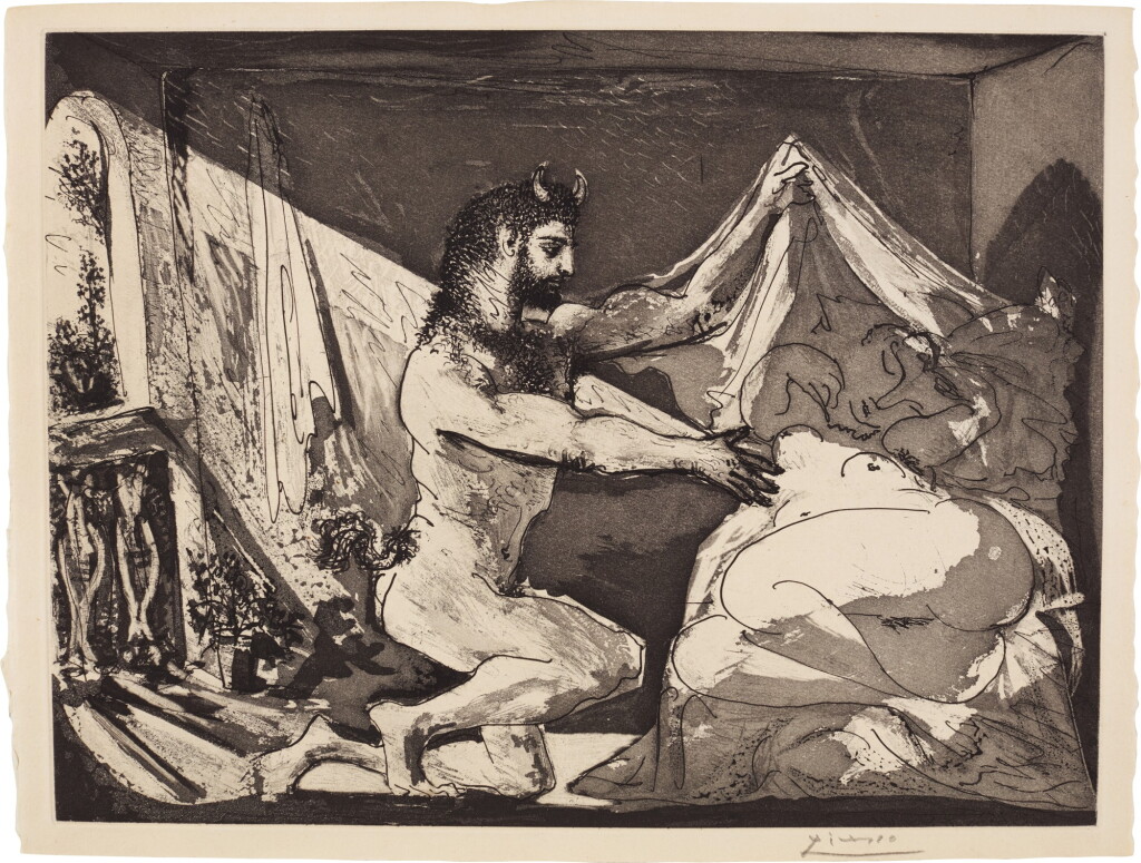 View full screen - View 1 of Lot 2. Faune dévoilant une femme (B. 230; Ba. 609).