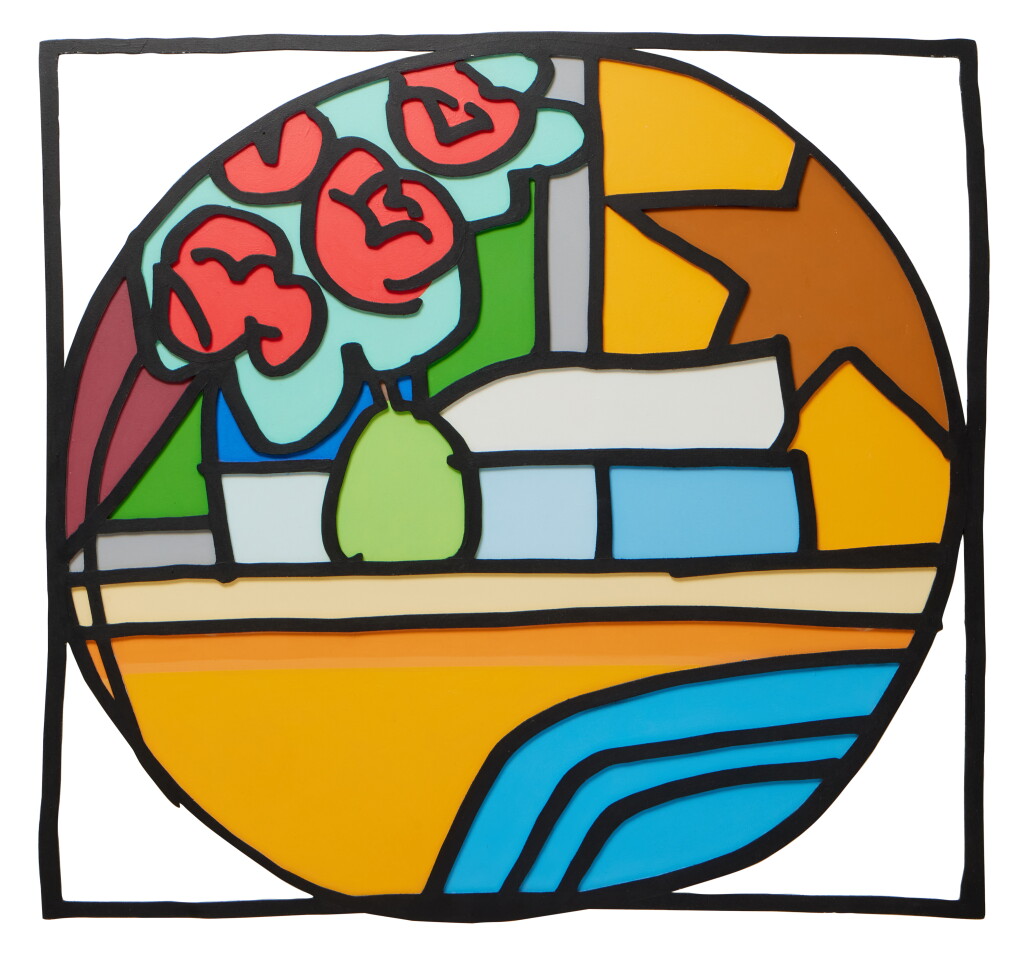 View full screen - View 1 of Lot 753. Still Life with Four Roses and Pear (Blue Pillow).