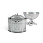 An American Silver Tea Caddy and Footed Bowl, Daniel Van Voorhis, New York, Circa 1790