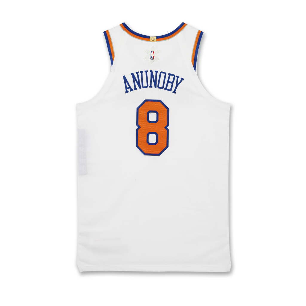 View full screen - View 1 of Lot 21. OG Anunoby ‘Christmas Day’ New York Knicks 2024-2025 Game Worn Association Edition Jersey.