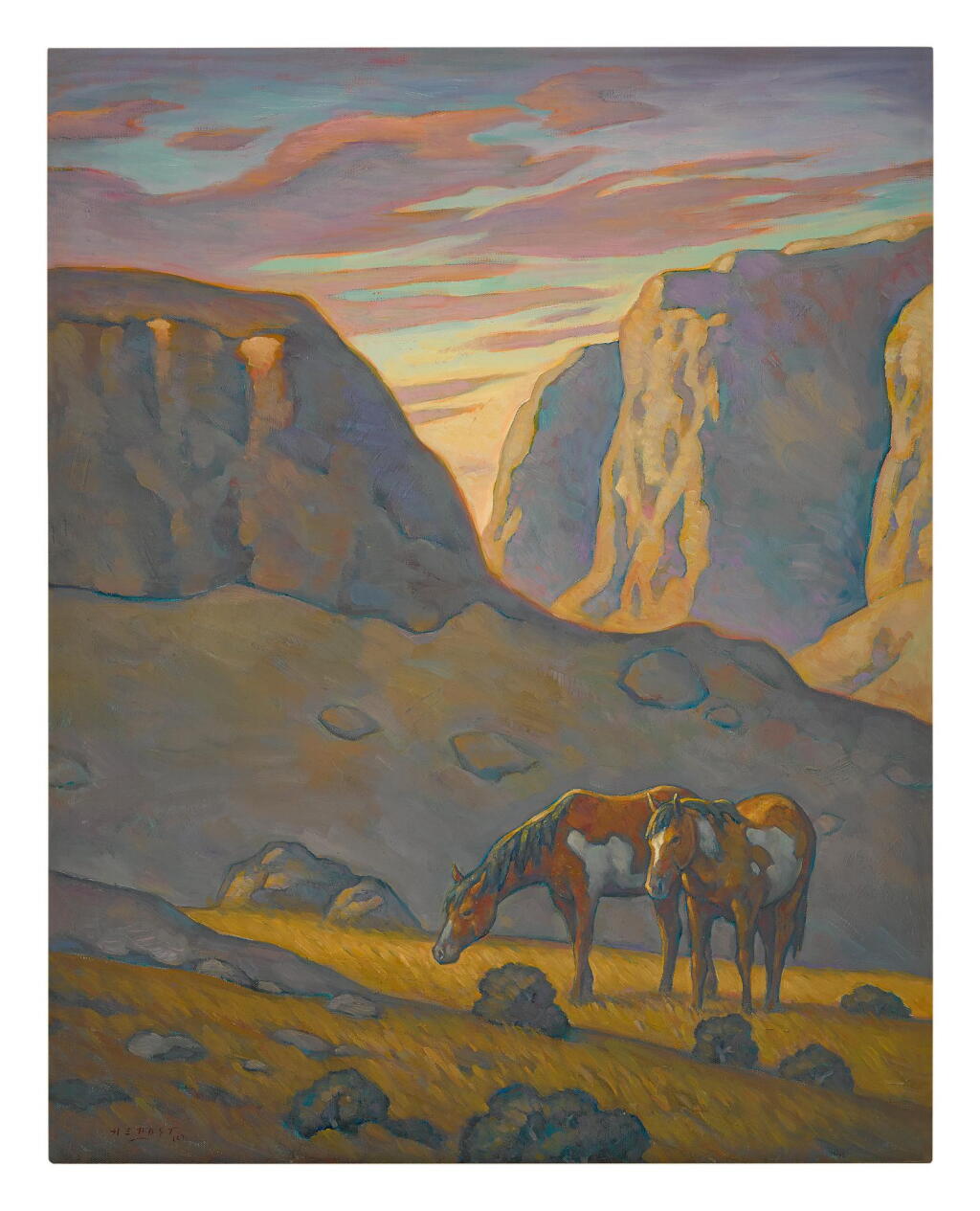 View full screen - View 1 of Lot 63. HOWARD POST | INDIAN PONIES.