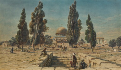 View full screen - View 1 of Lot 40. CARL HAAG | THE DOME OF THE ROCK, JERUSALEM.