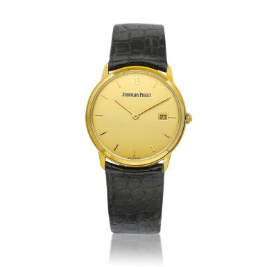 View full screen - View 1 of Lot 8875. A yellow gold wristwatch with date, Circa 1990 | 愛彼 | 黃金腕錶,備日期顯示,約1990年製.