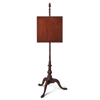 View full screen - View 1 of Lot 463. Very Fine and Rare Queen Anne Cherrywood Pole Screen, Connecticut, Circa 1760.
