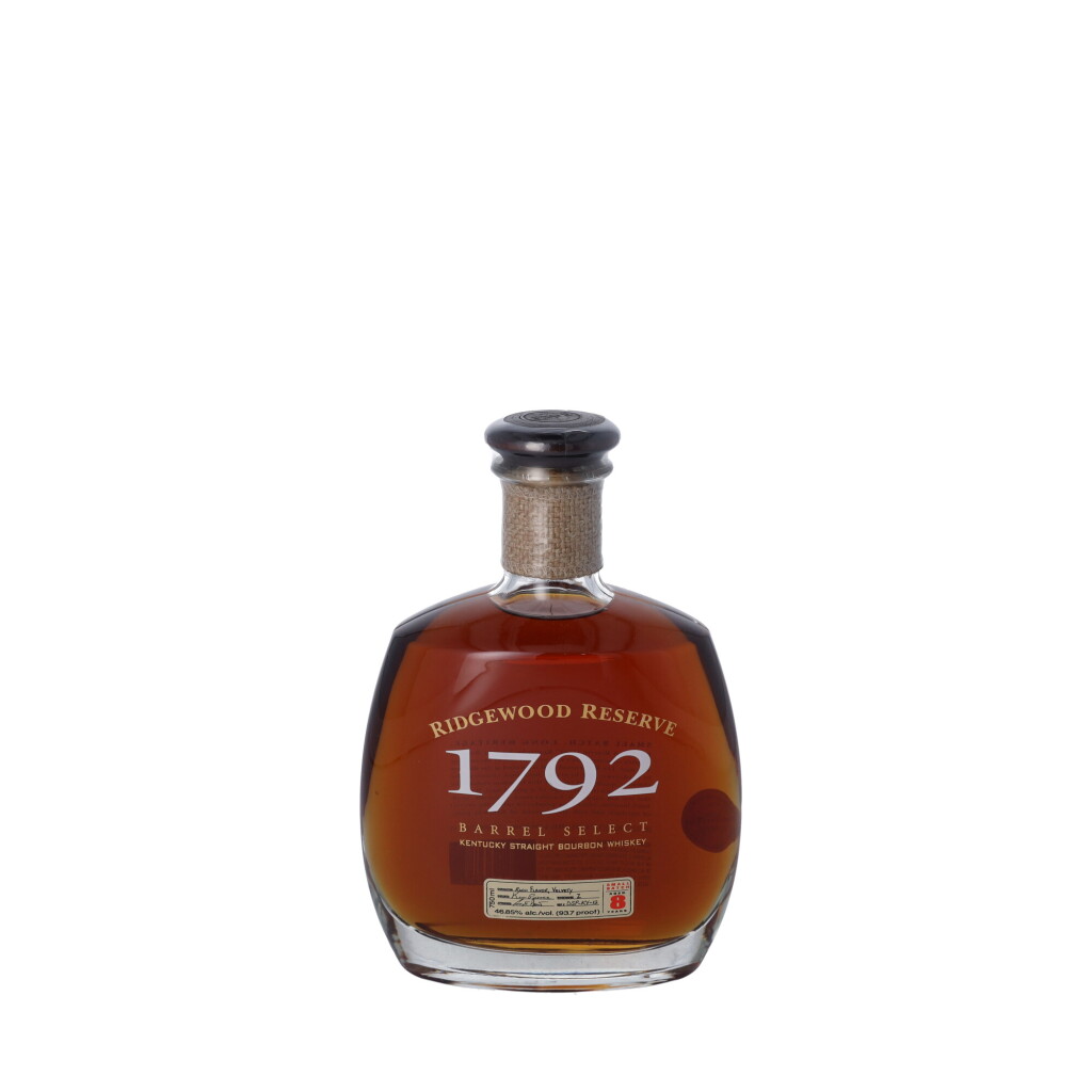 View full screen - View 1 of Lot 228. Ridgewood Reserve 1792 8 Year Old 93.7 proof NV (1 BT75).