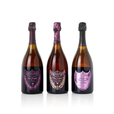 View full screen - View 1 of Lot 823. Dom Perignon Limited Edition Lady Gaga Rosé 2008 (4 BT).