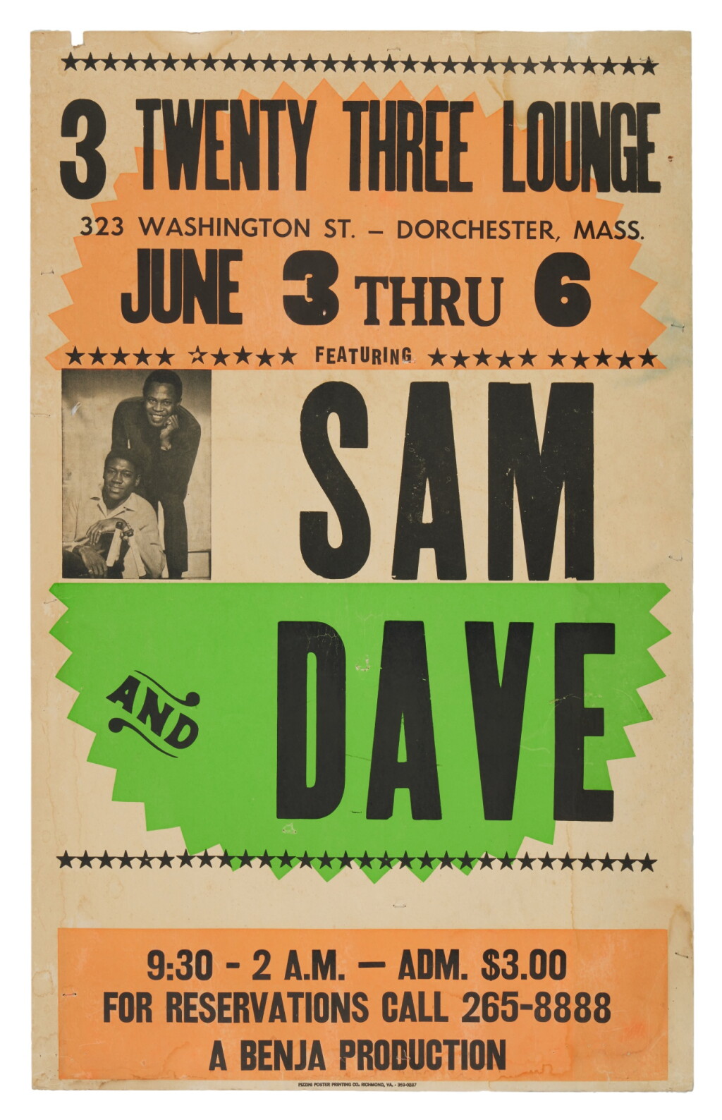 View full screen - View 1 of Lot 59. Sam & Dave | A promotional poster for The Sultans of Sweat.