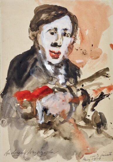 View full screen - View 1 of Lot 414. Porträt von Adreas Weißgerber (Portrait of Adreas Weißgerber).