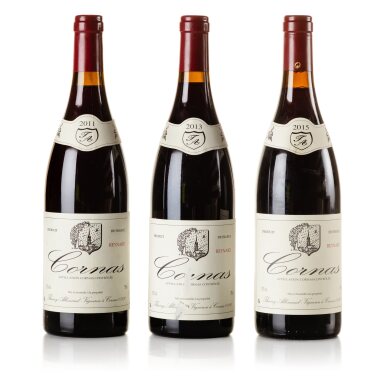 View full screen - View 1 of Lot 560. Cornas, Reynard 2011/2013/2015 Domaine Thierry Allemand (3 BT).