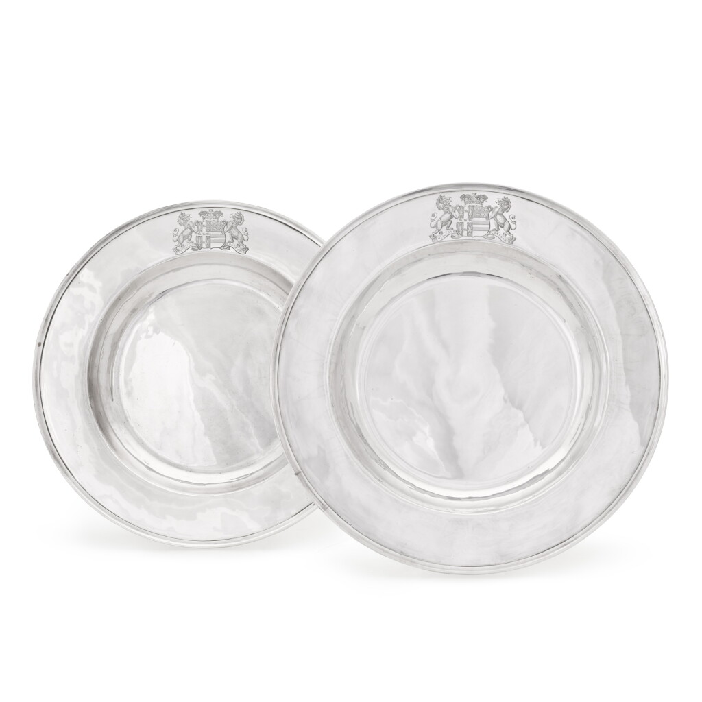 View full screen - View 1 of Lot 33. A large pair of silver dishes, Carrington & Co., Birmingham, 1912.
