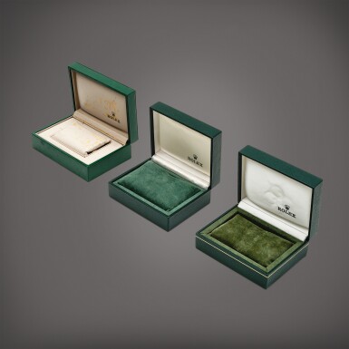View full screen - View 1 of Lot 8723. A set of three presentation boxes, Circa 1980 | 勞力士| 一套三件盒子,約1980年製.