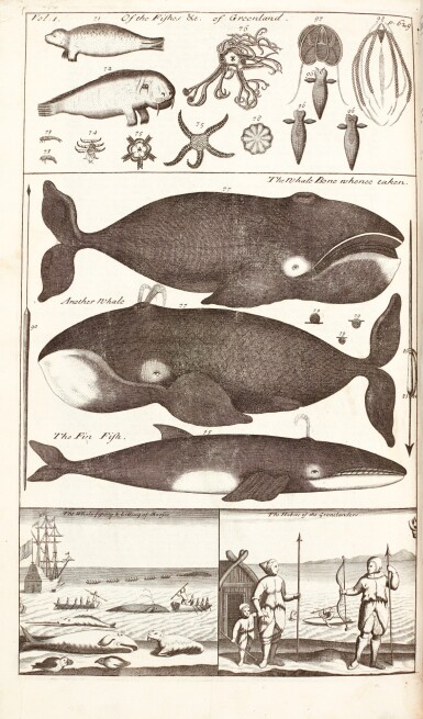 View full screen - View 1 of Lot 77. Harris | A collection of voyages, 1705, 2 volumes.