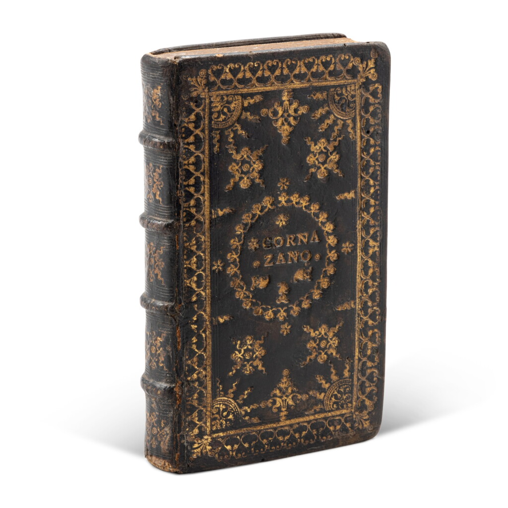 View full screen - View 1 of Lot 96. Cornazzano, De re militari, Florence, Giunta, 1520, contemporary black morocco gilt.