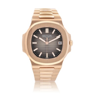 View full screen - View 1 of Lot 102. Nautilus, Ref. 5711R Pink gold wristwatch with date and bracelet Circa 2015 | 百達翡麗 | 5711R型號「Nautilus」粉紅金鍊帶腕錶備日期顯示,年份約2015.