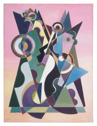 View full screen - View 1 of Lot 24. MICHEL MORENO | COMPOSITION (SYNTHO-CHROMISME).