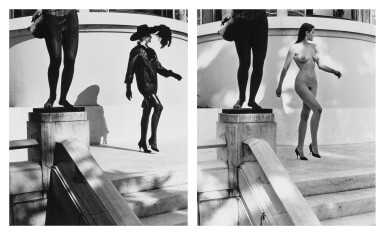 View full screen - View 1 of Lot 1024. Brescia Dressed, 2pm with Plumed Hat and Brescia Nude, 3:30 pm (Two Photographs).