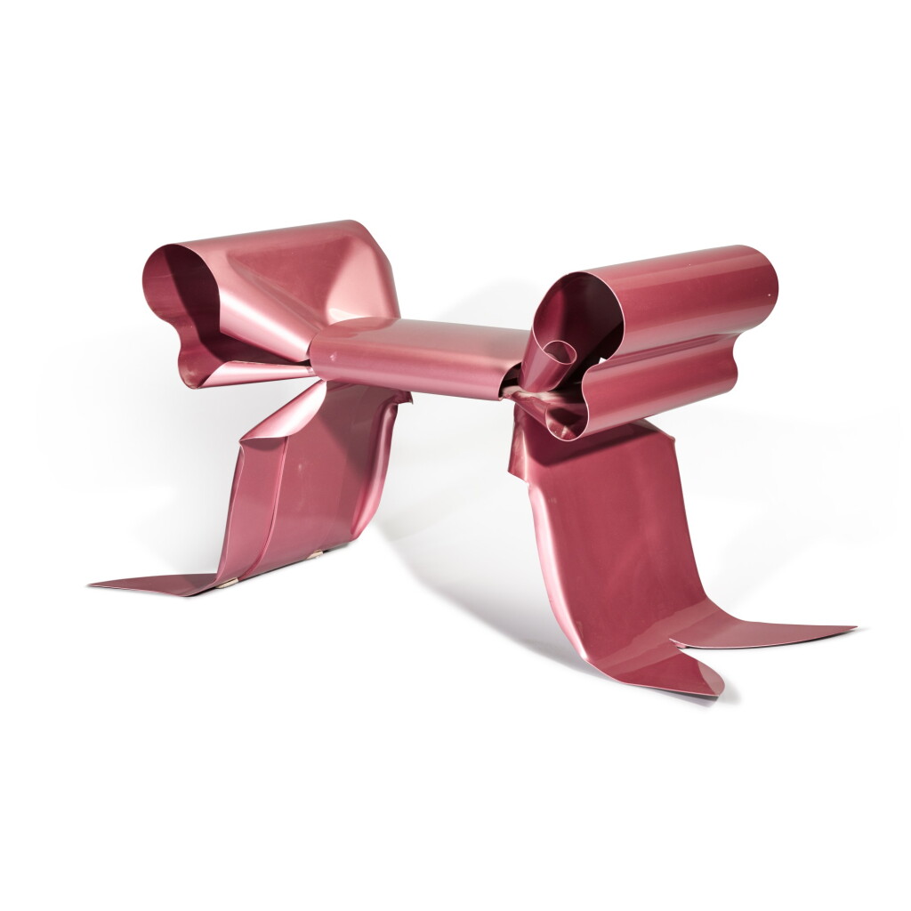 View full screen - View 1 of Lot 4. Ribbon Pouf (Pink).