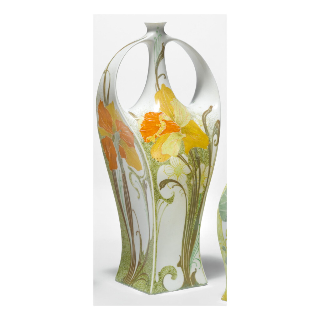 View full screen - View 1 of Lot 123. ROZENBURG | TWO-HANDLED “DAFFODIL” VASE.