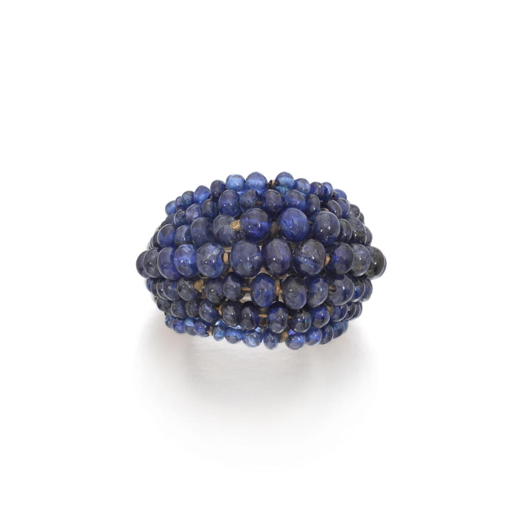 View full screen - View 1 of Lot 1022. Sapphire and diamond ring, 'Boule', 1950s.