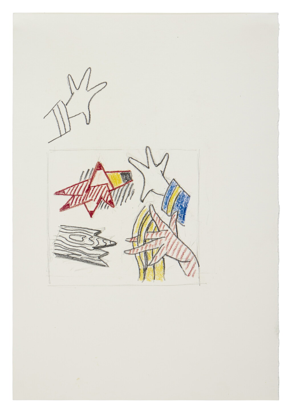 View full screen - View 1 of Lot 512. Study of Hands (Study).