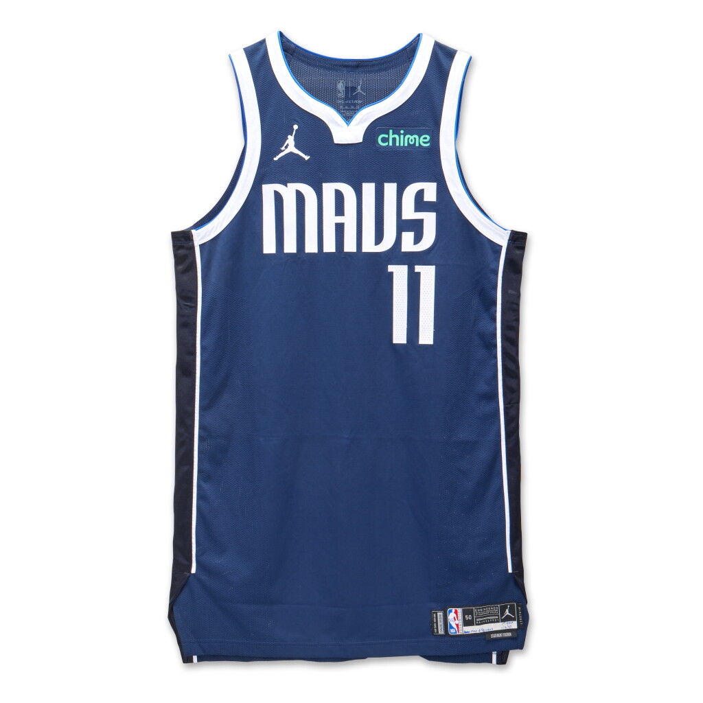 View full screen - View 1 of Lot 6. Kyrie Irving Dallas Mavericks 2023-2024 Game Worn Statement Edition Jersey.