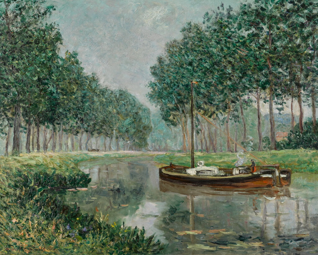 View full screen - View 1 of Lot 49. MAXIME MAUFRA | CHALAND SUR LE CANAL.