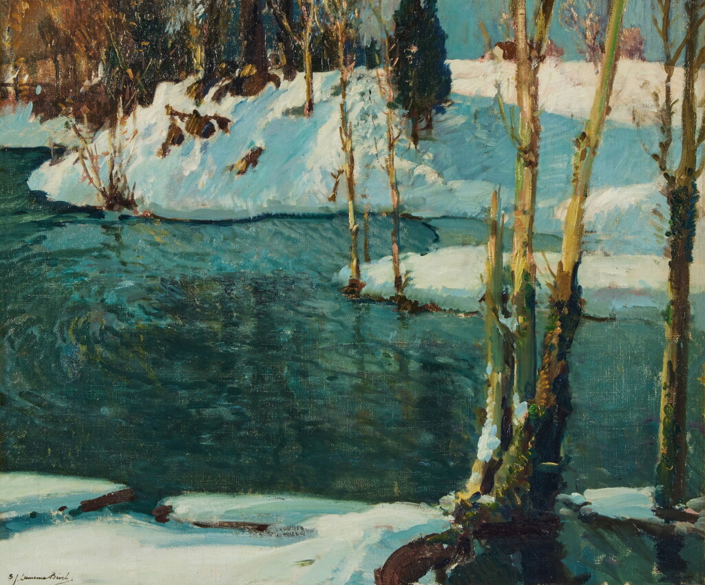 View full screen - View 1 of Lot 187. Frozen River Landscape.