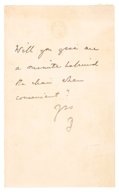 View full screen - View 1 of Lot 27. Benjamin Disraeli | A collection of two autograph letters signed and other material, 1849-1881.