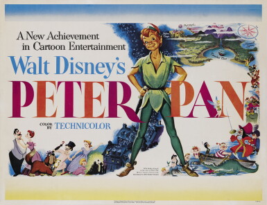 View full screen - View 1 of Lot 15. Peter Pan (1953) poster, US.