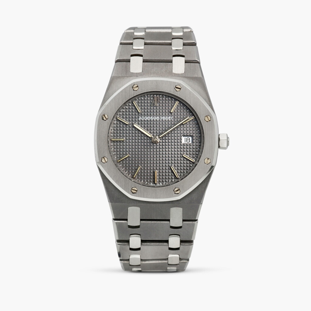 View full screen - View 1 of Lot 2526. Royal Oak "Nick Faldo" Championship Edition, Reference 56175TT.OO.0789TT.01 | A limited edition tantalum and stainless steel bracelet watch with date, Circa 1990.