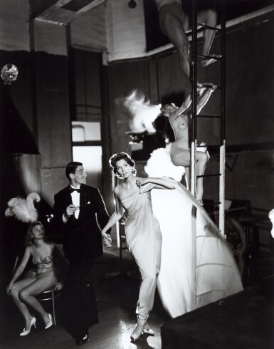 View full screen - View 1 of Lot 3. 'Suzy Parker and Robin Tattersall, Evening Dress by Griffe, Folies-Bergère, Paris', August 1957.